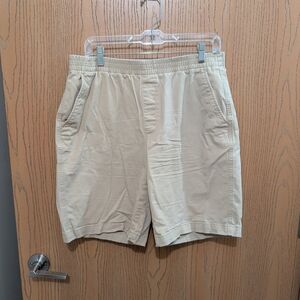 Lands' End Women's High Waist Shorts - Tan